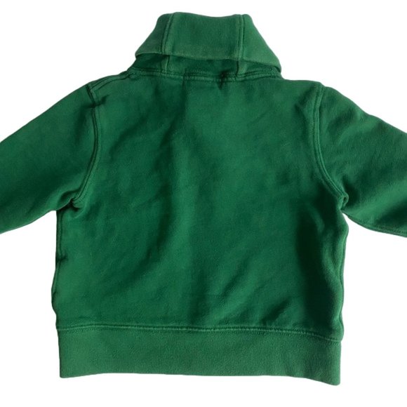 Polo by Ralph Lauren Shawl Collar Large Embroidered Pony Green Sweatshirt 18 M - Picture 2 of 8